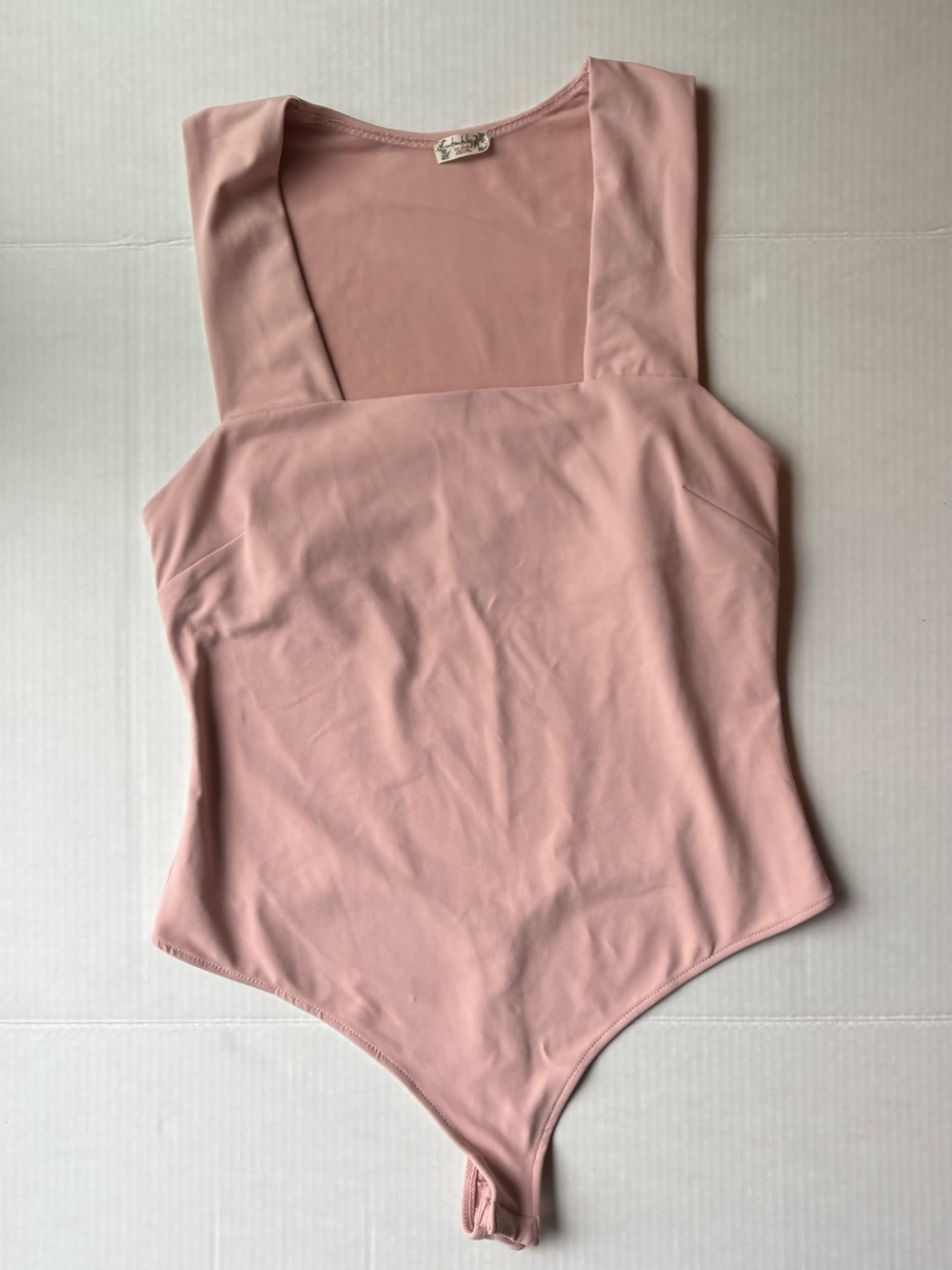 Intimately by free people pink blush one piece square neck bodysuit balletcore